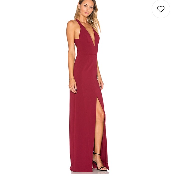 X REVOLVE ARIES MAXI Burgundy/Red Formal Dress! - Picture 5 of 8
